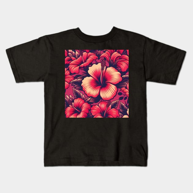Hibiscus Kids T-Shirt by Jenni Arts